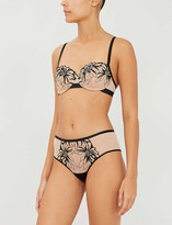 Thumbnail for your product : Chantelle Shadows embroidered mesh bra