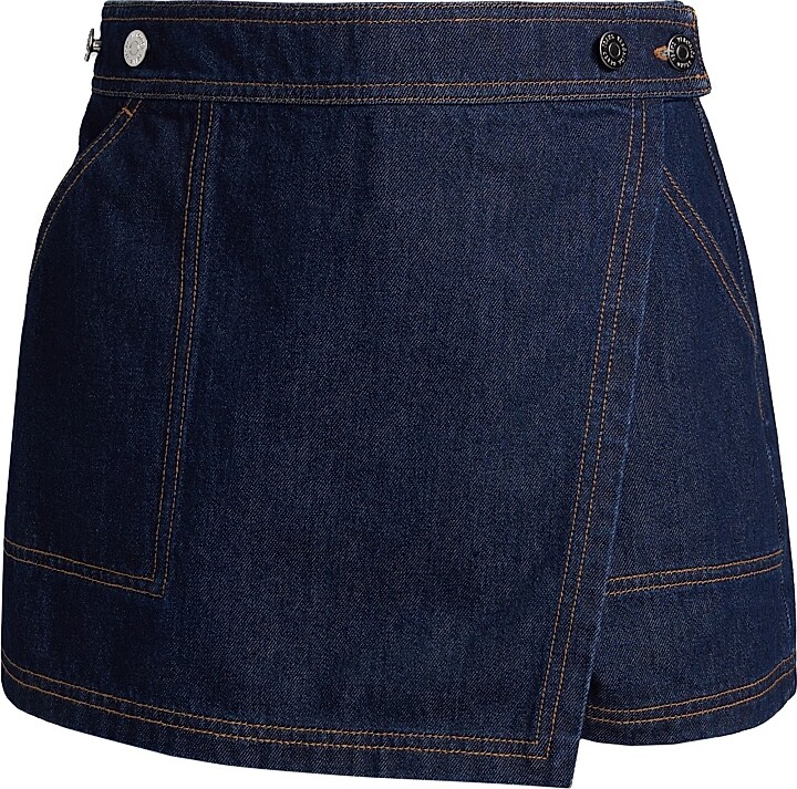 Veronica Beard Women's Winslet Denim Skort - Indigo Rinse - Size 00