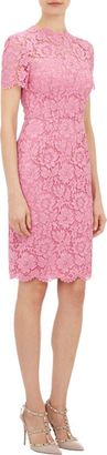 Valentino Lace Sheath Dress-Pink