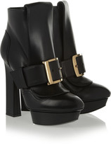 Thumbnail for your product : Alexander McQueen Buckled leather platform boots