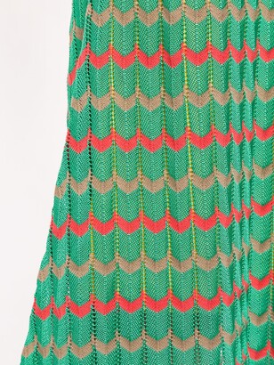 Kolor Chevron Pattern Knitted Skirt