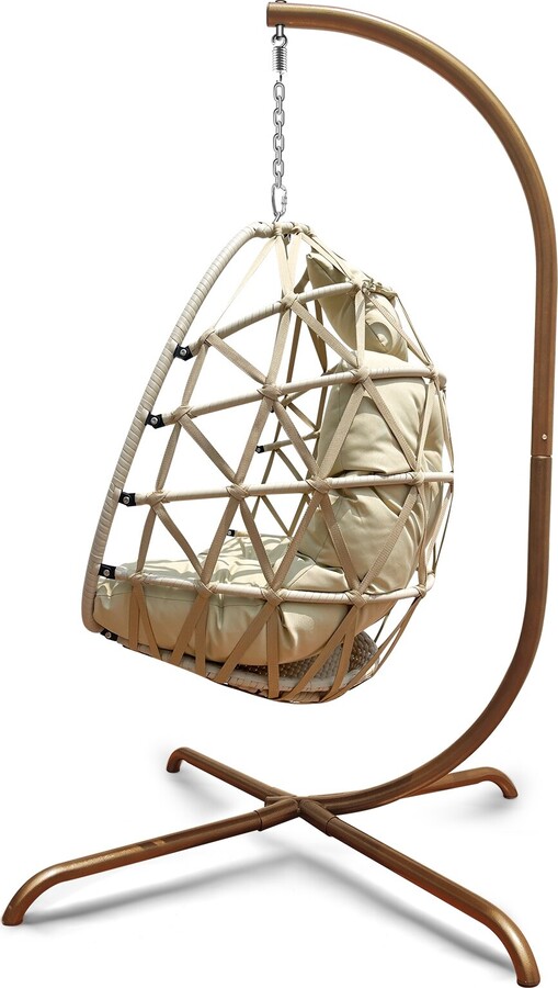 Swing Egg Chair with Stand Outdoor Wicker Rattan ShopStyle