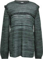 Thumbnail for your product : M Missoni Ruffle-trimmed Cotton-blend Sweater