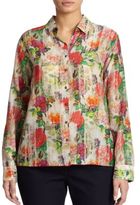 Thumbnail for your product : Johnny Was Johnny Was, Sizes 14-24 Floral Blouse