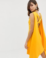 Thumbnail for your product : ASOS DESIGN Premium cape back mini dress