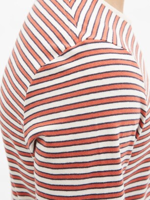 Orlebar Brown Hogarth Striped Cotton-jersey Long-sleeved T-shirt - Red Multi
