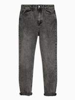 Thumbnail for your product : Topshop Tall Ripped Hem Mom Jeans - Grey