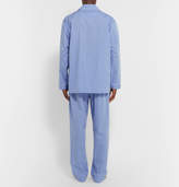 Thumbnail for your product : Zimmerli Mercerised Cotton Pyjama Set - Blue