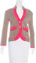 Thumbnail for your product : Marc Jacobs Wool Plaid-Trimmed Cardigan