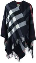 Thumbnail for your product : Burberry checked fringed poncho