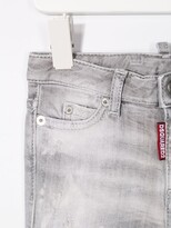 Thumbnail for your product : DSQUARED2 Kids Straight Leg Distressed Denim Jeans
