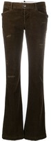 Thumbnail for your product : DSQUARED2 Distressed Flared Corduroy Trousers