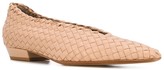 Thumbnail for your product : Bottega Veneta Intrecciato almond ballerina shoes