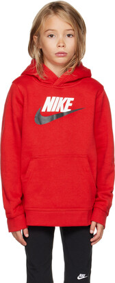 Nike Kids Red Sportswear Club Hoodie