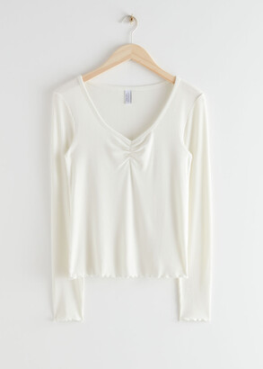 And other stories Soft Fitted Long Sleeve Top