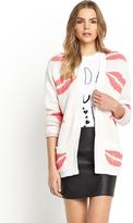 Thumbnail for your product : Love Label Lips Cardigan