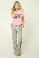 Thumbnail for your product : Forever 21 FOREVER 21+ I Need A Coffee Break PJ Set