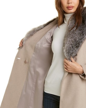 Sofia Cashmere Sofiacashmere Wool-Blend Wrap Coat