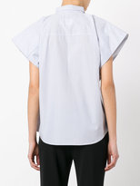 Thumbnail for your product : MM6 MAISON MARGIELA micro-stripe cap sleeve bow shirt
