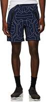 Thumbnail for your product : BLACKBARRETT Men's Abstract-Net-Pattern Tech-Taffeta Drawstring Shorts - Navy