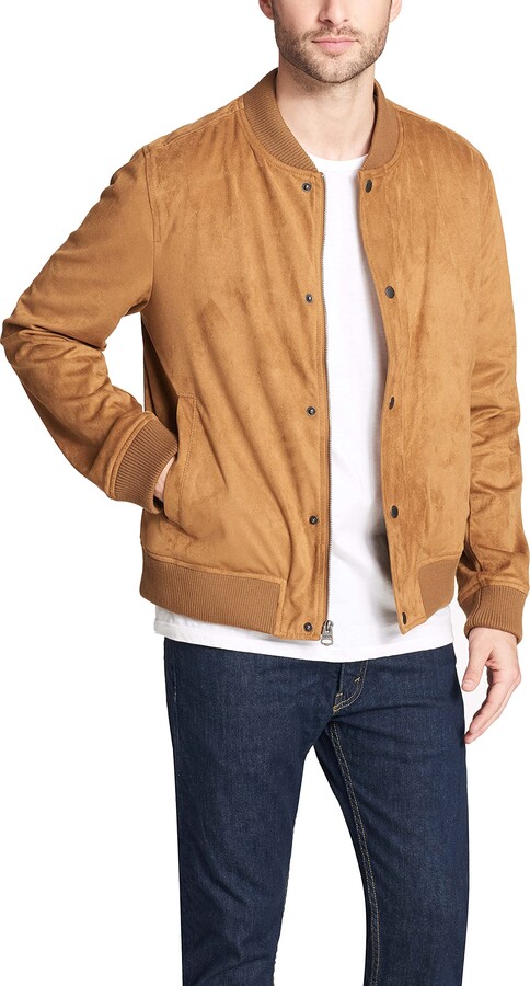 mens suede baseball jacket