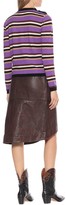 Thumbnail for your product : Ganni Embellished striped cashmere sweater