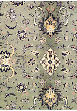 Isabelline Fine Hand Knotted all over design rug 9'3\