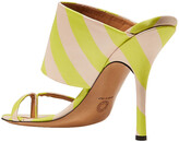 Thumbnail for your product : Dries Van Noten Neon Striped Satin Mules