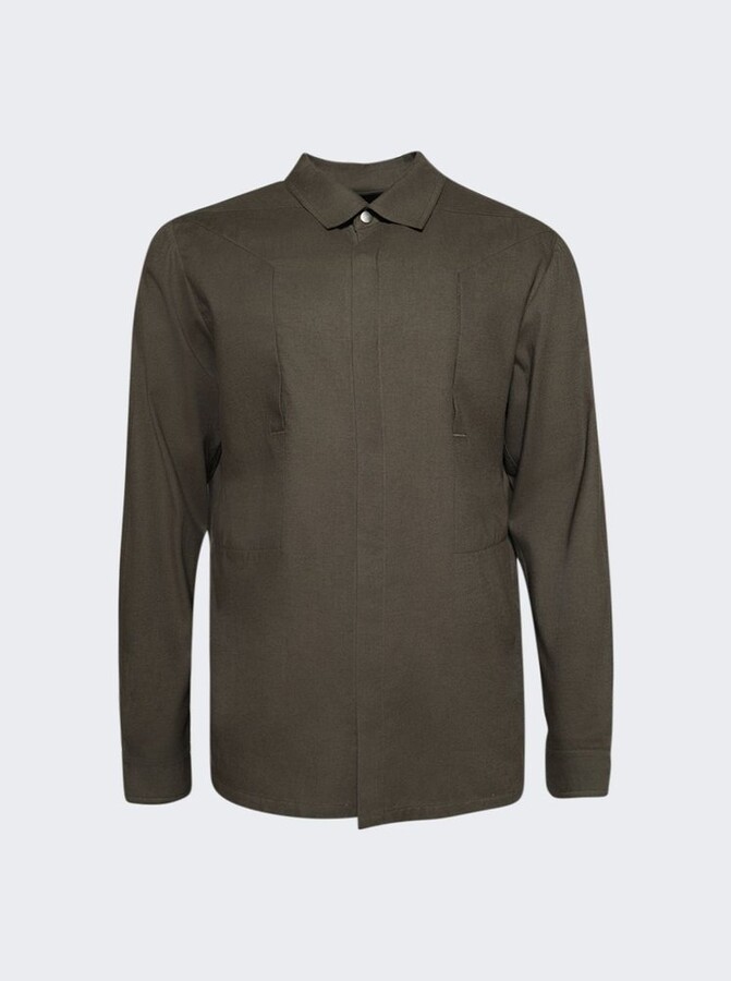 Rick Owens Fogpocket Snap-Front Shirt