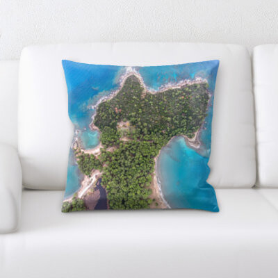 East Urban Home From an Airplane Throw Pillow