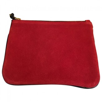 Balmain For H&M red Suede Clutch Bags