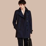 Thumbnail for your product : Burberry Leather Detail Cotton Gabardine Trench Coat