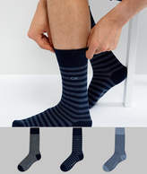 Thumbnail for your product : Calvin Klein Socks In 3 Pack Gift Set In Stripe