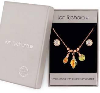 Jon Richard - Rose Gold Crystal Charm Jewellery Set Embellished With Swarovski Crystals