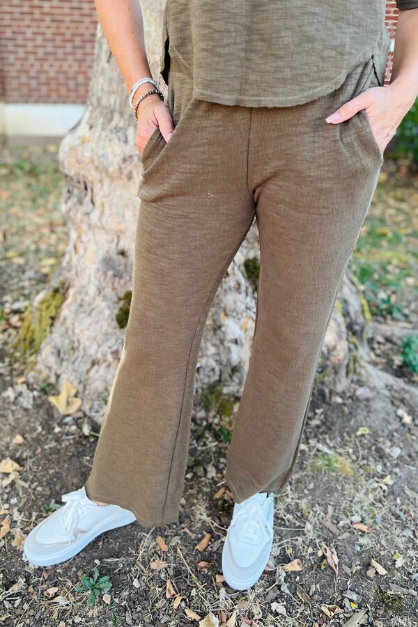 Mod-o-doc Straight Leg Pants In Cloud Fern