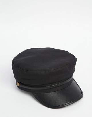 ASOS Baker Boy Hat With Pu Brim