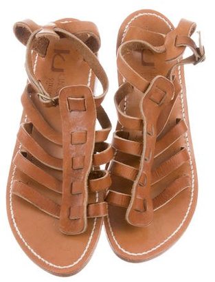 K Jacques St Tropez Leather Multistrap Sandals