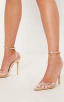 Thumbnail for your product : PrettyLittleThing Black Clear Ankle Strap Court Shoes