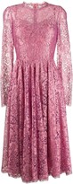 Thumbnail for your product : Dolce & Gabbana Floral Lace Pleated Dress