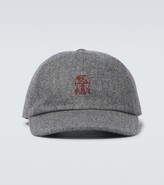 Thumbnail for your product : Brunello Cucinelli Wool logo baseball cap