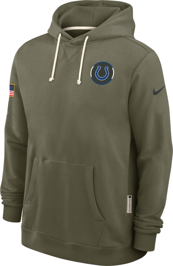 Nike Indianapolis Colts Salute to Service Sideline Dominant Force Men's Dri-FIT NFL Pullover Hoodie in Brown | 03AZ2DHA2E-D4V