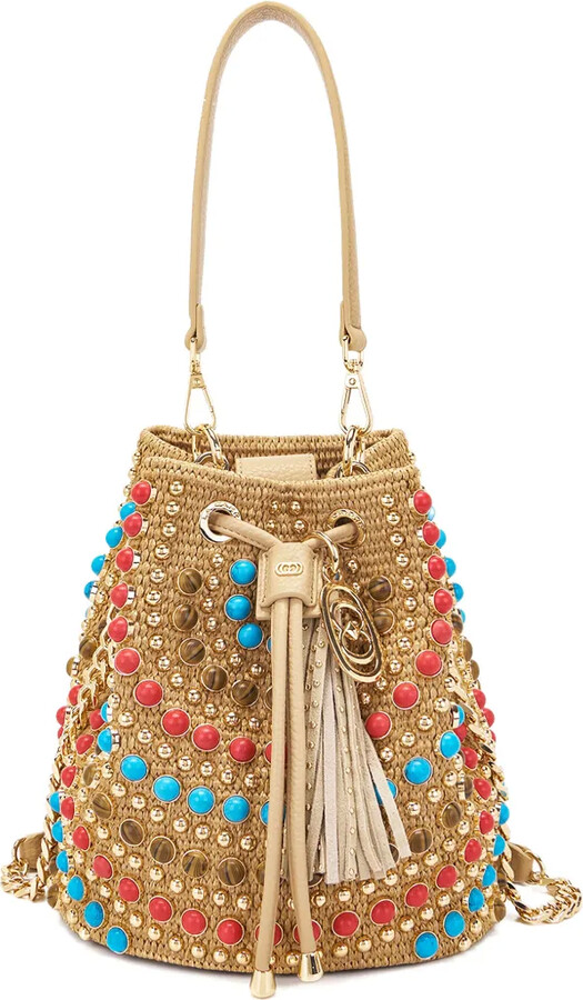 La Carrie Beaded Tassel Tote Bag
