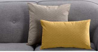 Vika Geometric Velvet Cushion 30 x 50cm, Yellow