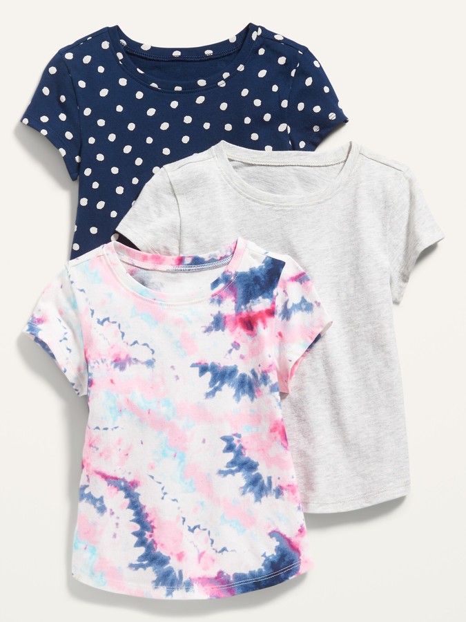 Unisex 3-Pack Short-Sleeve T-Shirt for Toddler