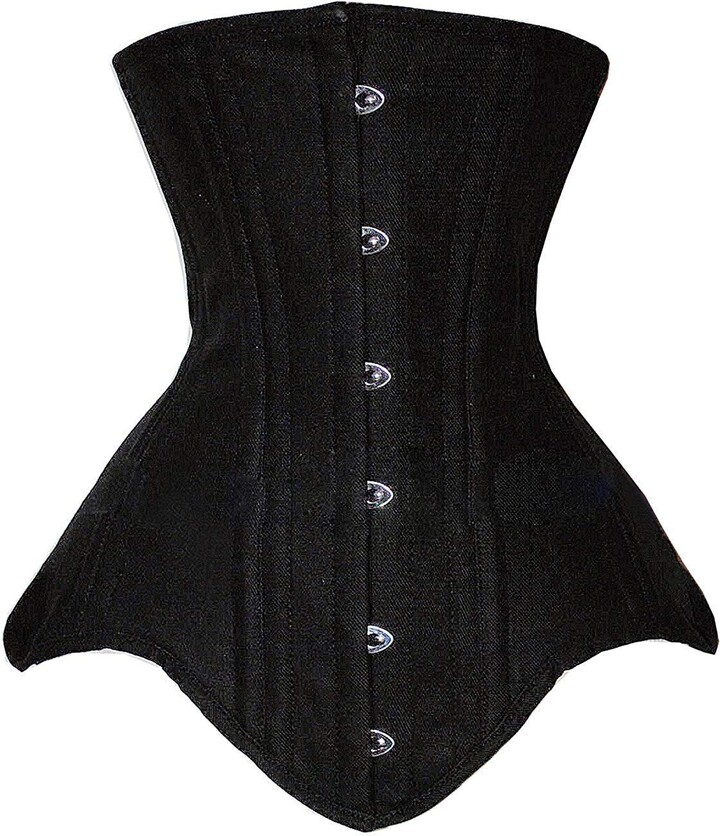 SHAPERX Camellias Women's Double Steel Boned Long Line Edwardian