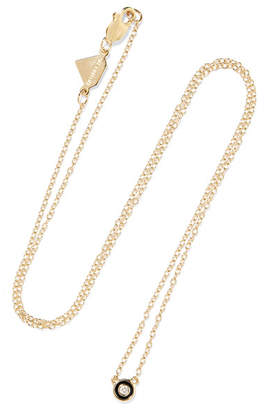 Alison Lou Salt 14-karat Gold, Diamond And Enamel Necklace - one size