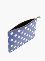 Thumbnail for your product : Comme des Garcons Polka-dot Leather Pouch - Navy Multi