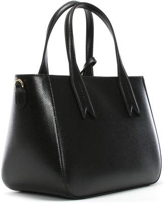 Emporio Armani Small Black Textured Tote Bag