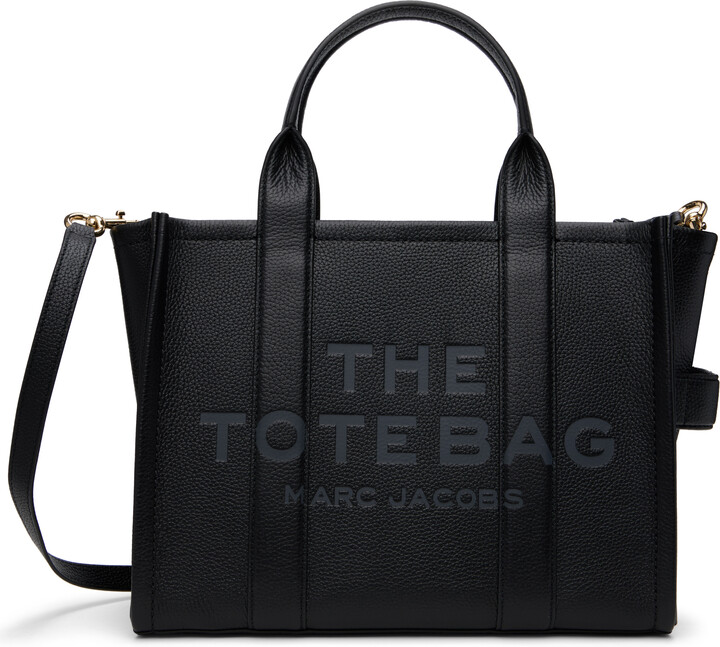Marc Jacobs Black 'The Leather Medium' Tote