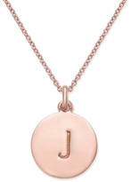 Thumbnail for your product : Kate Spade Rose Gold-Tone Initial Disc Pendant Necklace, 18" + 2 1/2" Extender